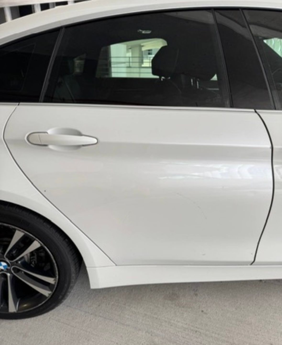 The same rear door after the repair, straight and smooth